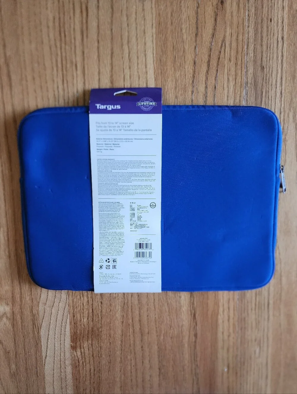 NWT Targus Blue Zipper Closure 14